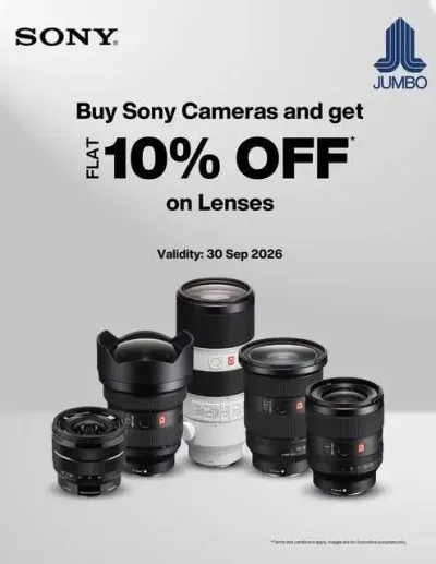 Buy a Sony Camera And Get Flat 10% OFF ad catalog