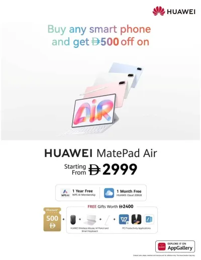 Sale On HUAWEI MatePad Air ad catalog