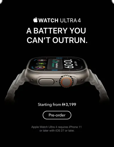 Sale On Apple Watch Ultra4 ad catalog