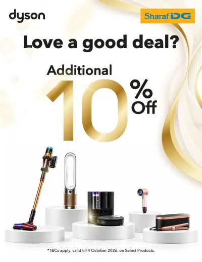 Additional 10% OFF On Dyson Products ad catalog