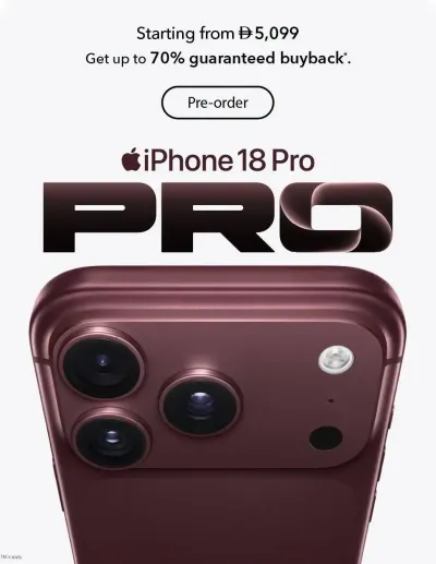 Sale On iPhone 18 Pro ad catalog