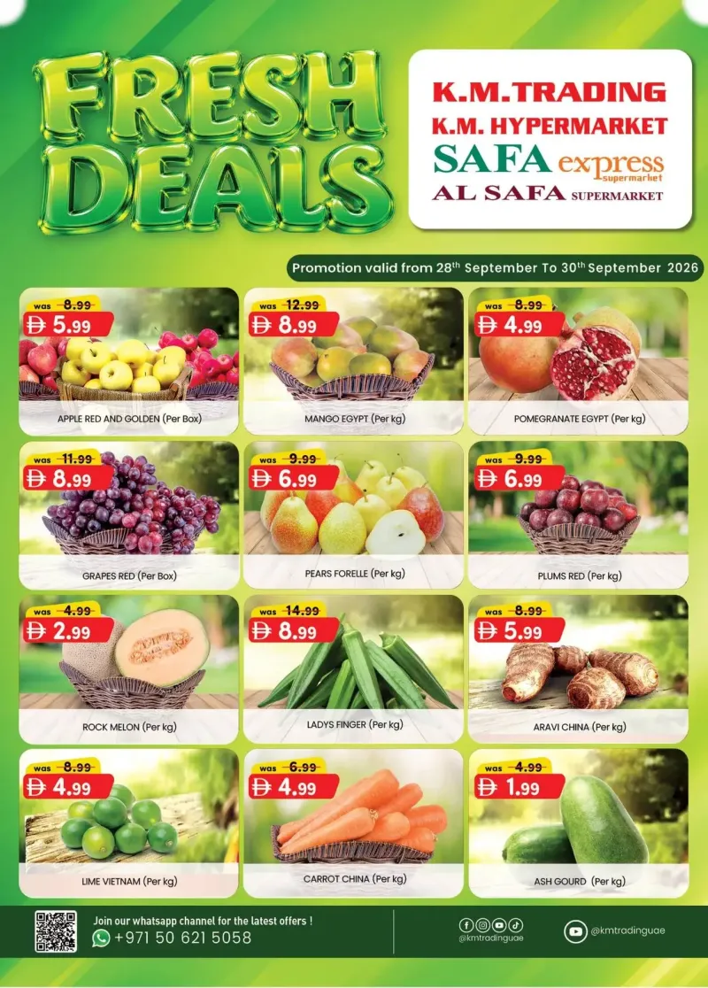 K.M. TRADING weekly ad Sep 28 – Oct 1, 2026 – page 1