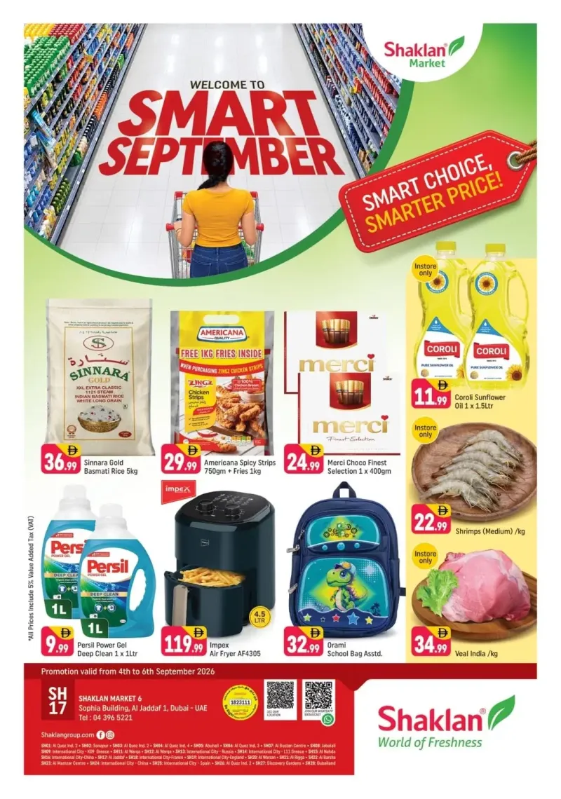 Shaklan weekly ad Sep 4 – Sep 7, 2026 – page 1