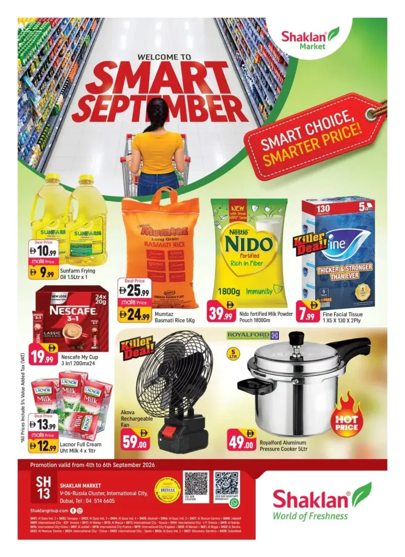 Shaklan weekly ad Sep 4 – Sep 7, 2026 – page 1