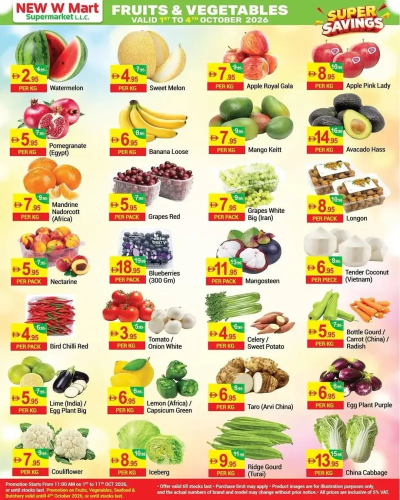 New W Mart weekly ad Oct 1 – Oct 5, 2026 – page 1