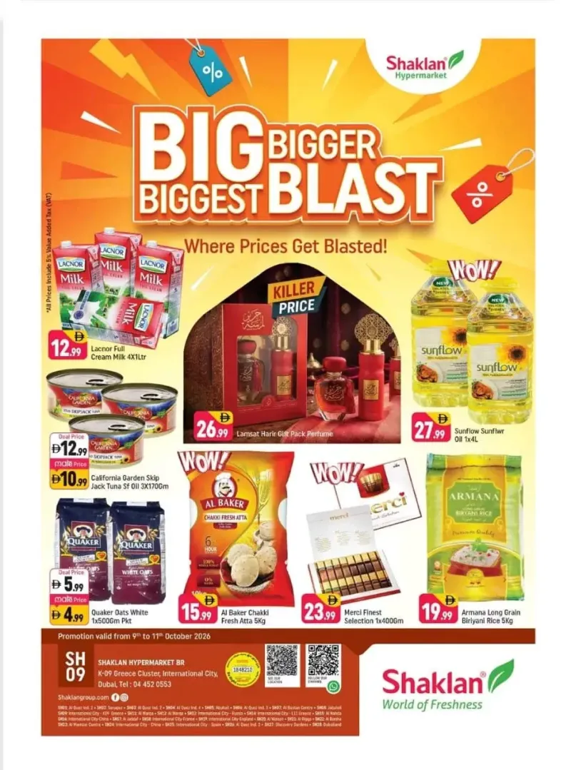 Shaklan weekly ad Oct 9 – Oct 12, 2026 – page 1