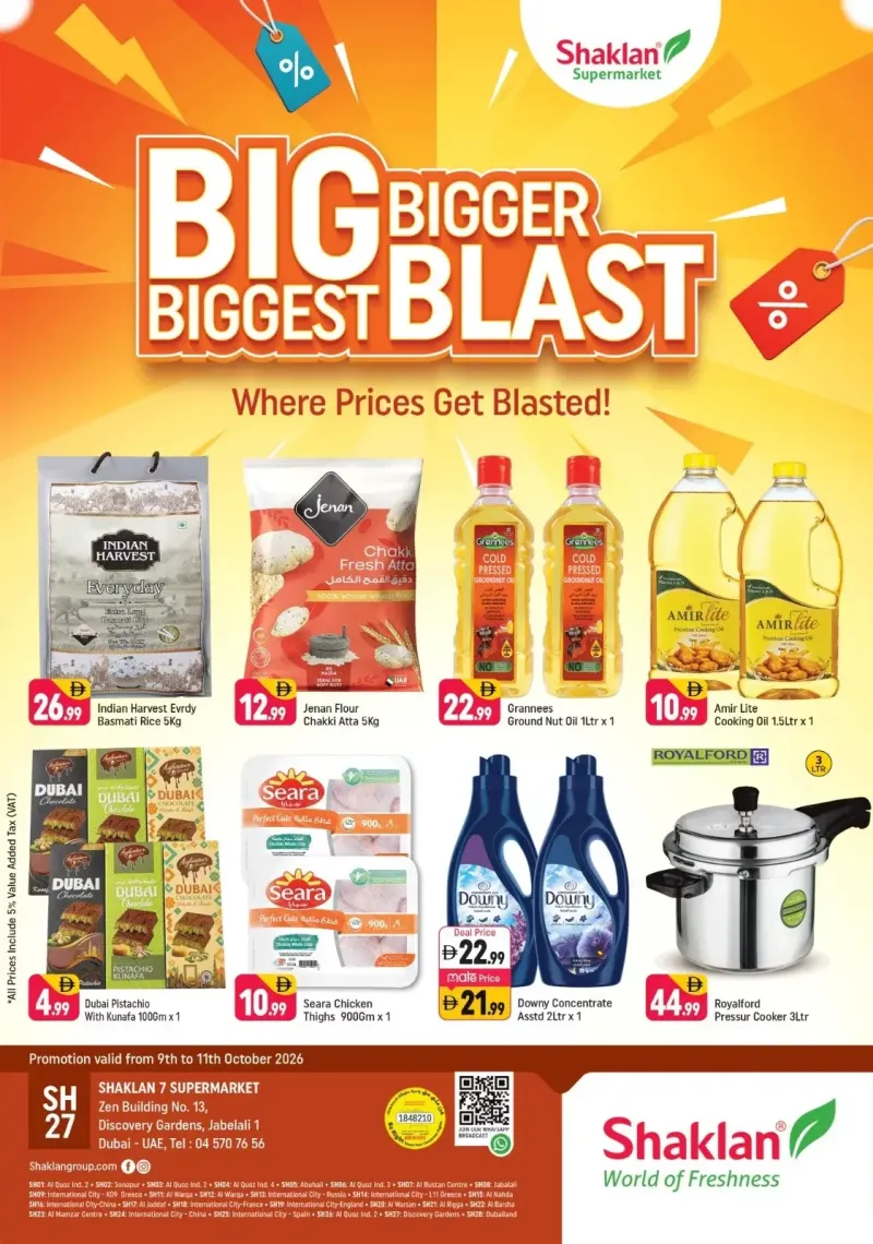 Shaklan weekly ad Oct 9 – Oct 12, 2026 – page 1