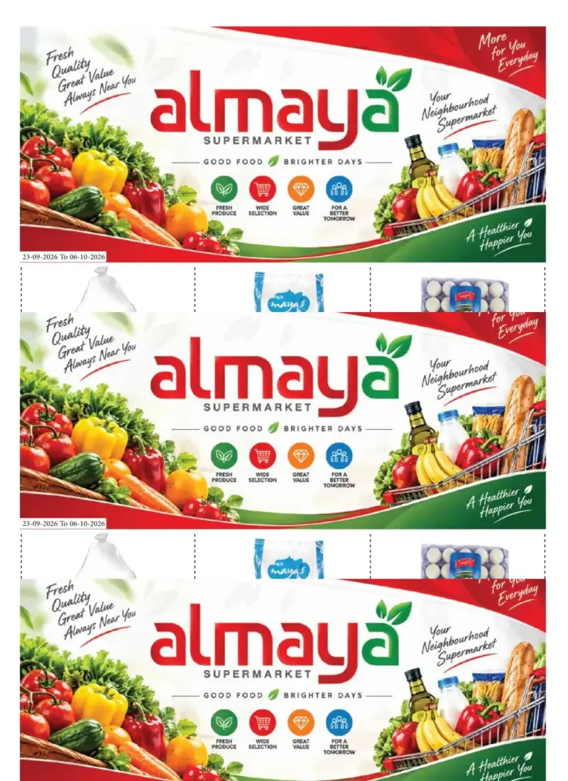 Al Maya weekly ad Sep 22 – Oct 6, 2026 – page 1