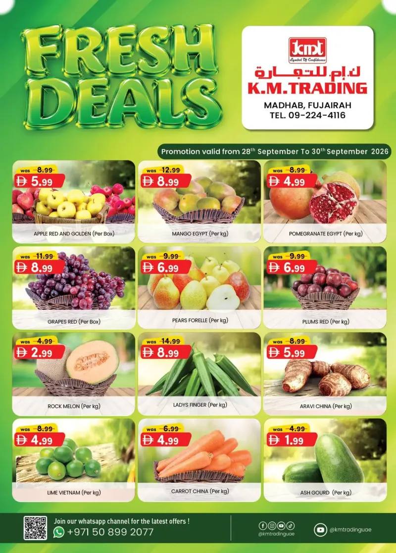 K.M. TRADING weekly ad Sep 27 – Sep 30, 2026 – page 1