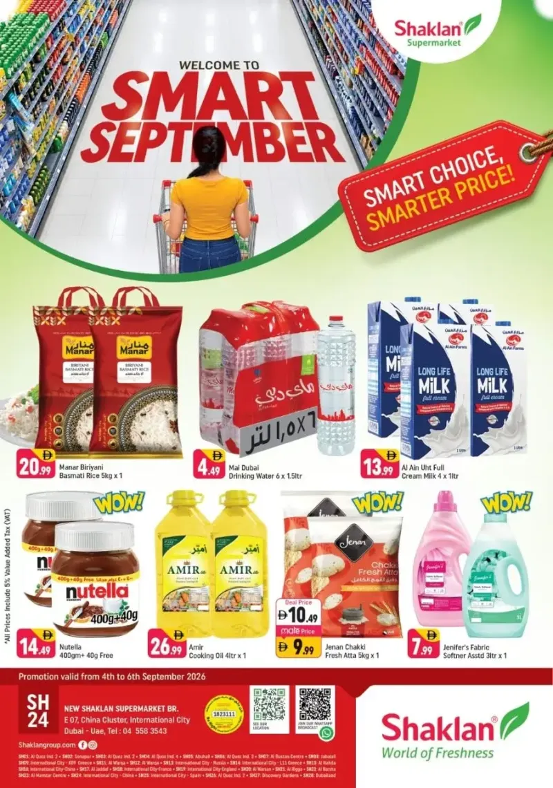 Shaklan weekly ad Sep 3 – Sep 6, 2026 – page 1