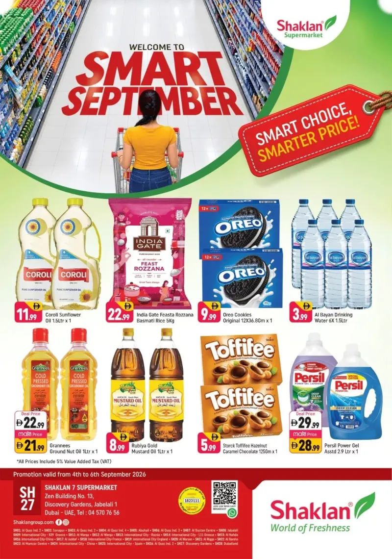Shaklan weekly ad Sep 3 – Sep 6, 2026 – page 1