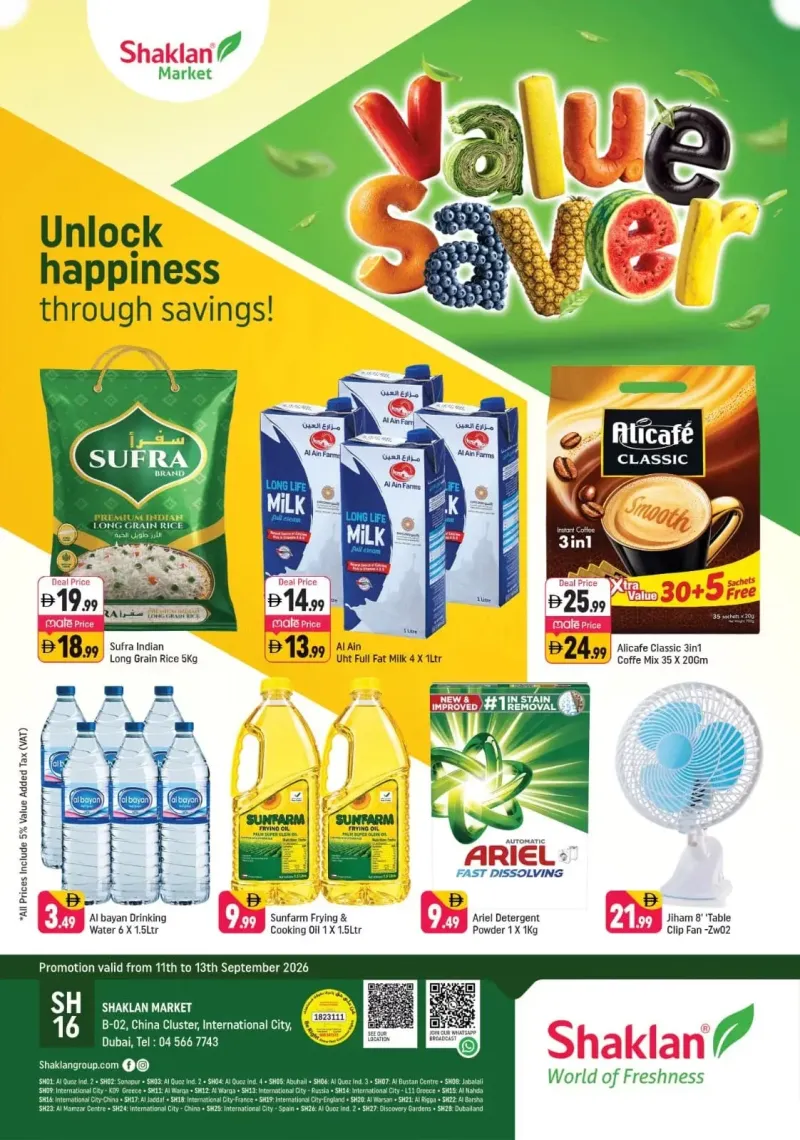 Shaklan weekly ad Sep 10 – Sep 13, 2026 – page 1