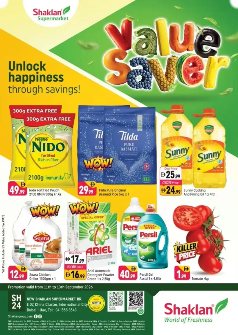 Shaklan weekly ad Sep 10 – Sep 13, 2026 – page 1
