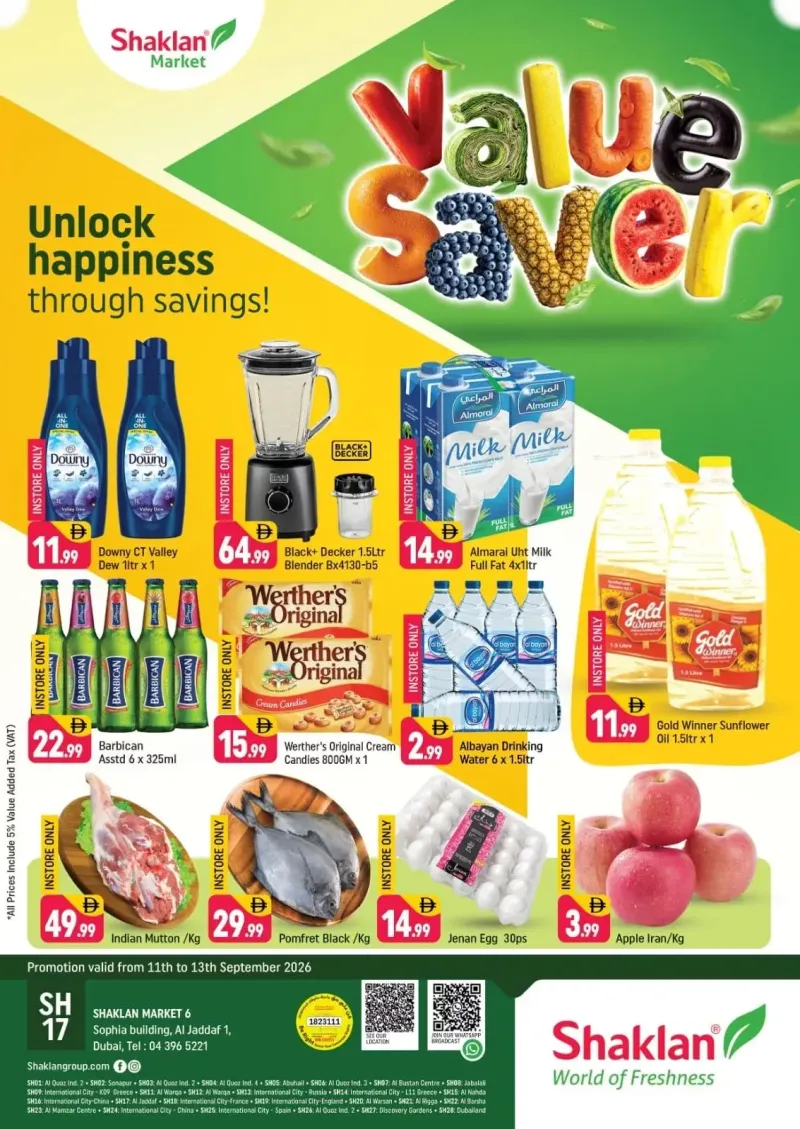 Shaklan weekly ad Sep 10 – Sep 13, 2026 – page 1