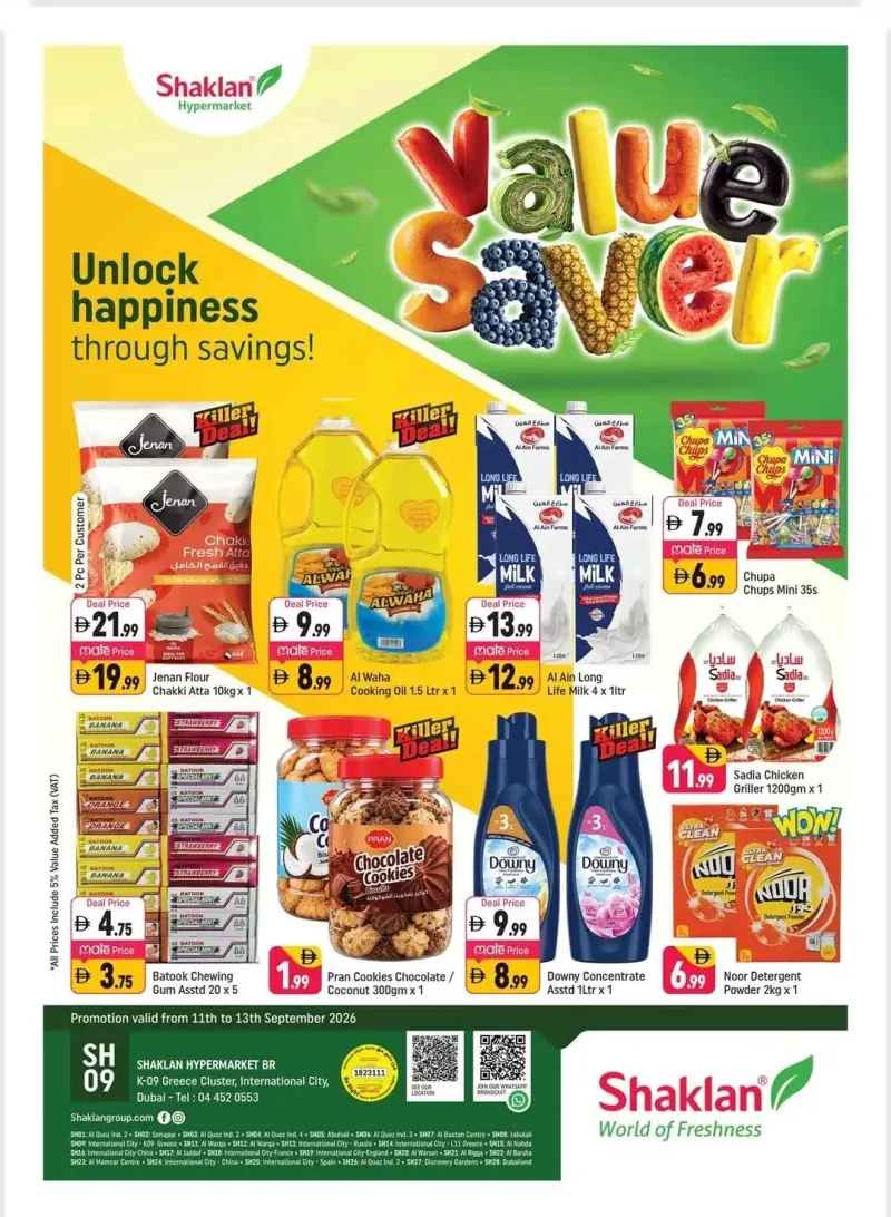 Shaklan weekly ad Sep 10 – Sep 13, 2026 – page 1